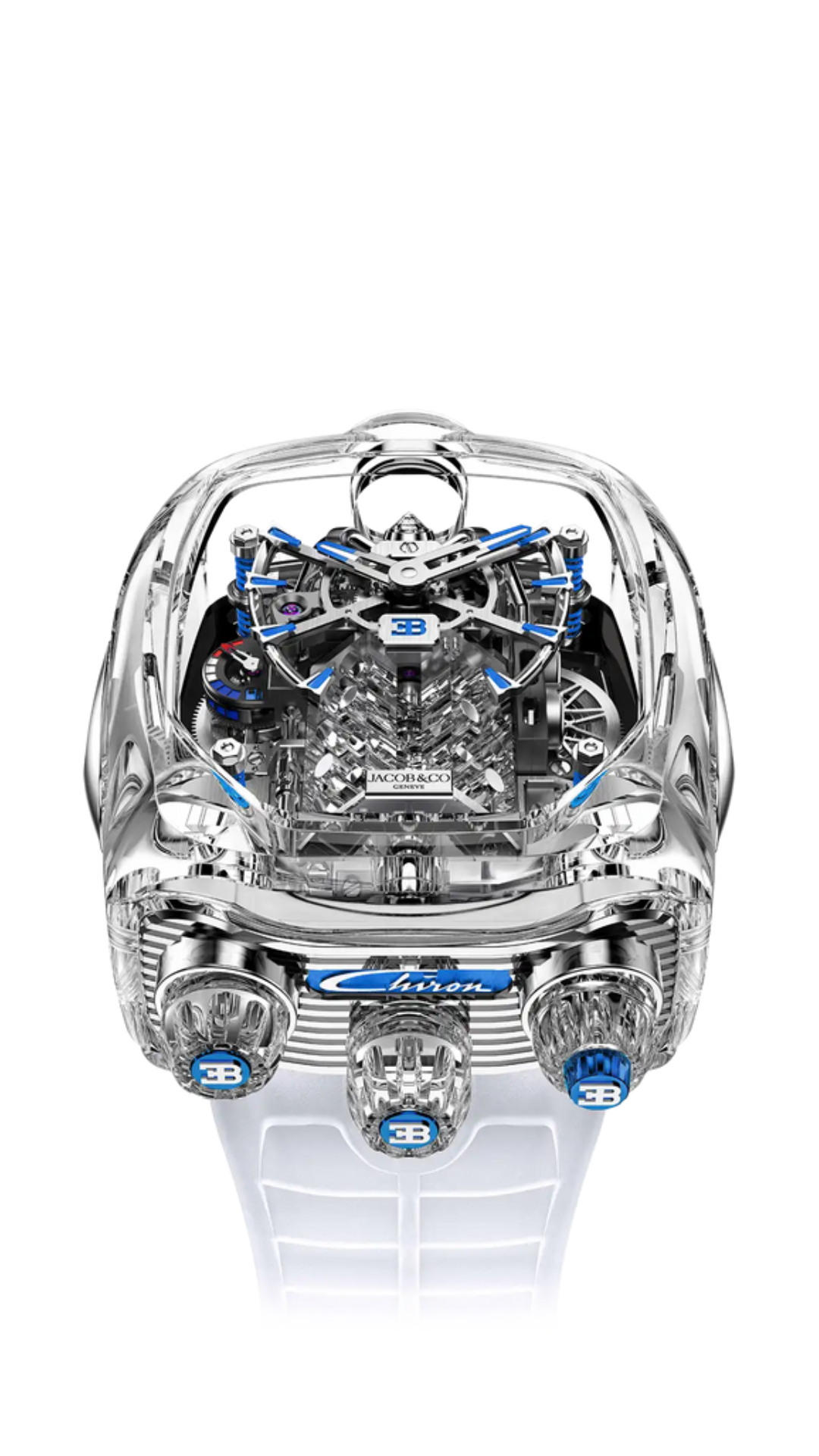 Bugatti Chiron Tourbillon Sapphire Crystal | Clear Jacob & Co.