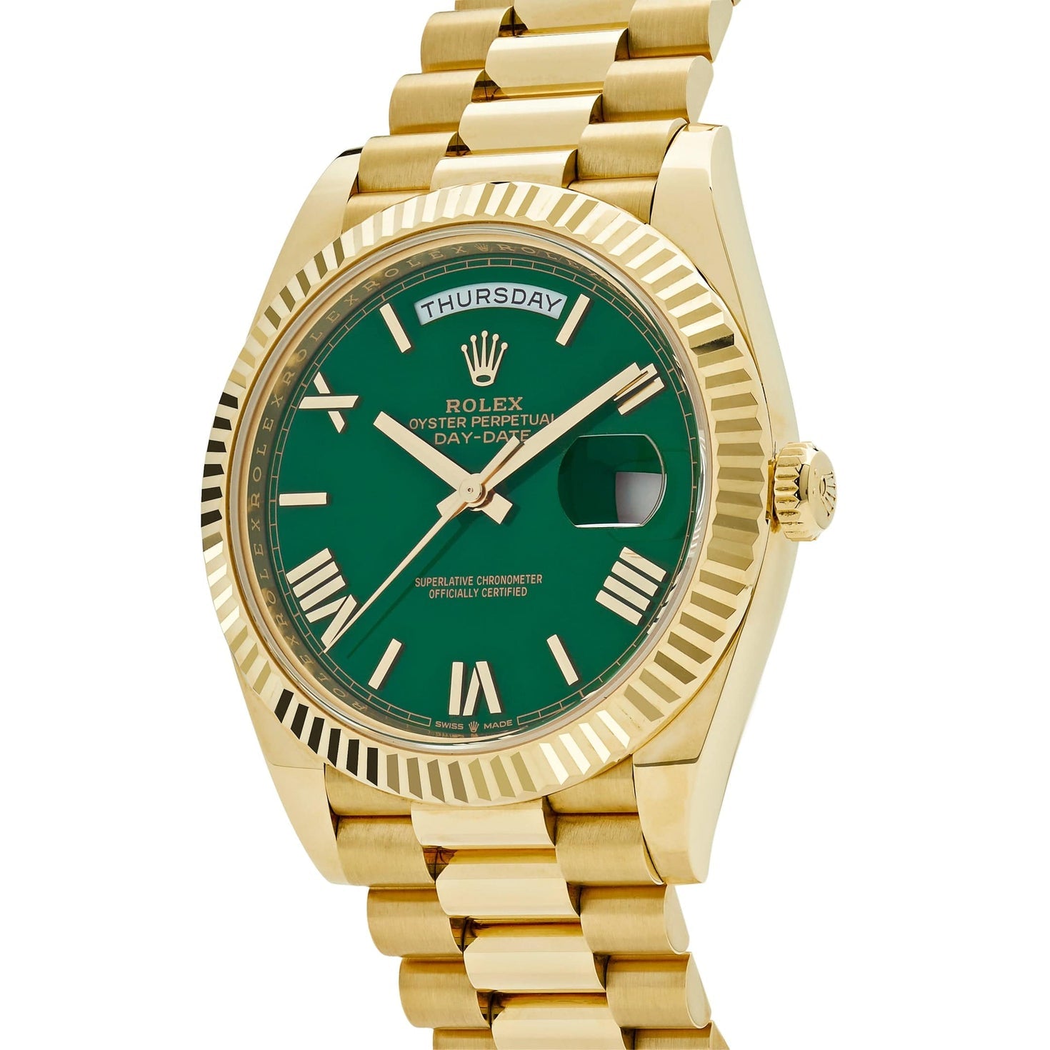 Rolex Day-Date 228238 Yellow Gold Green